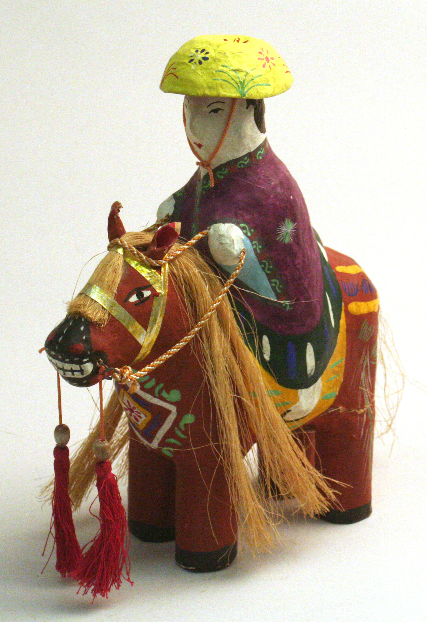 Papier-mache horse and rider toy, Okinawa, Japan