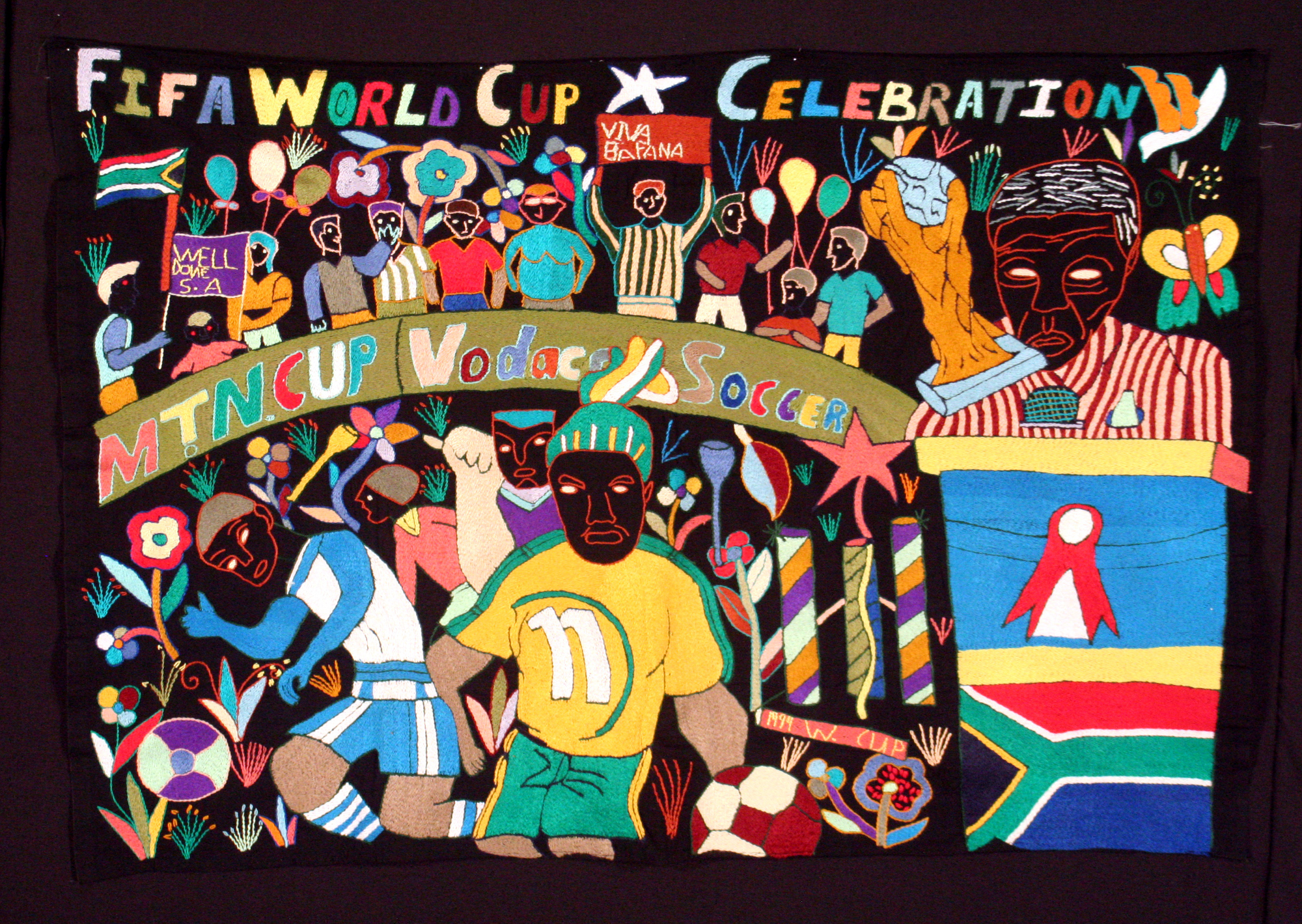 FIFA World Cup wall hanging, Anna Moloi, South Africa, 1999