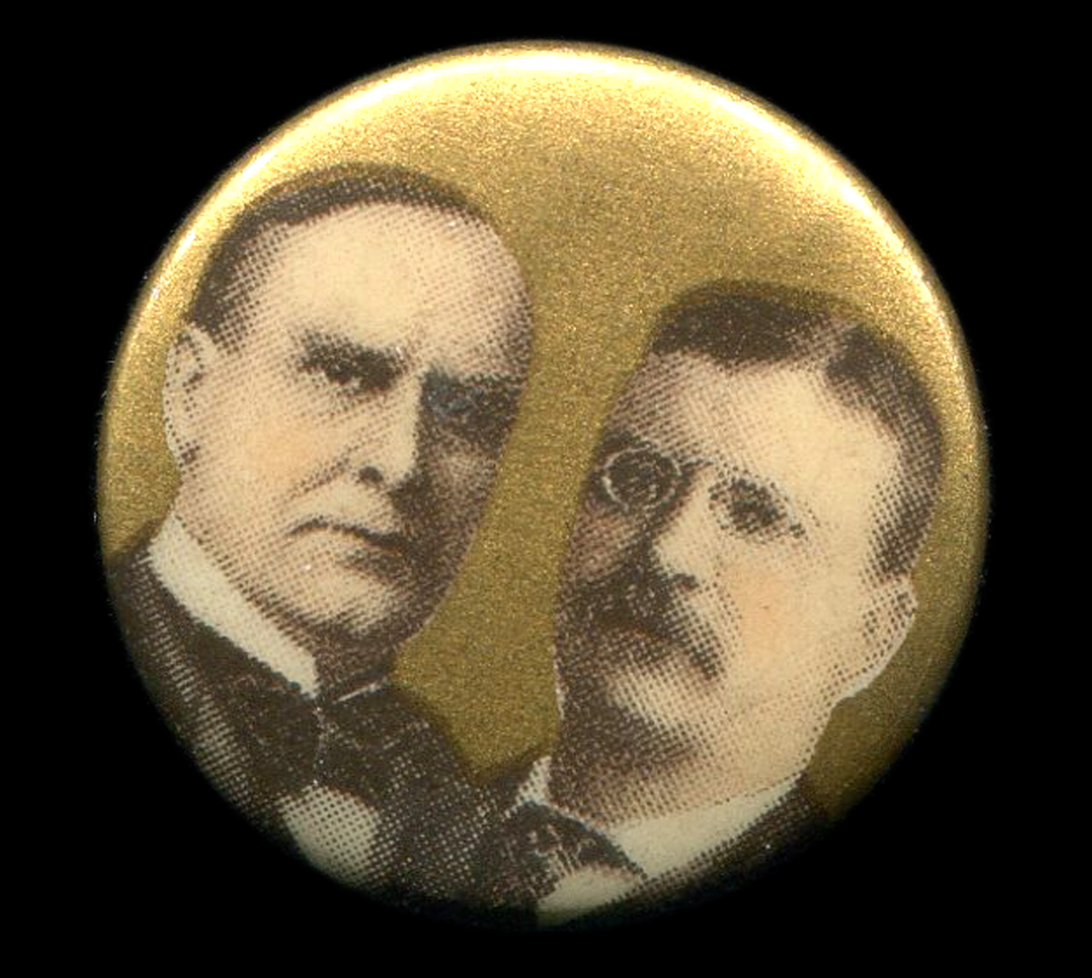 Roosevelt/McKinley campaign button, 1900