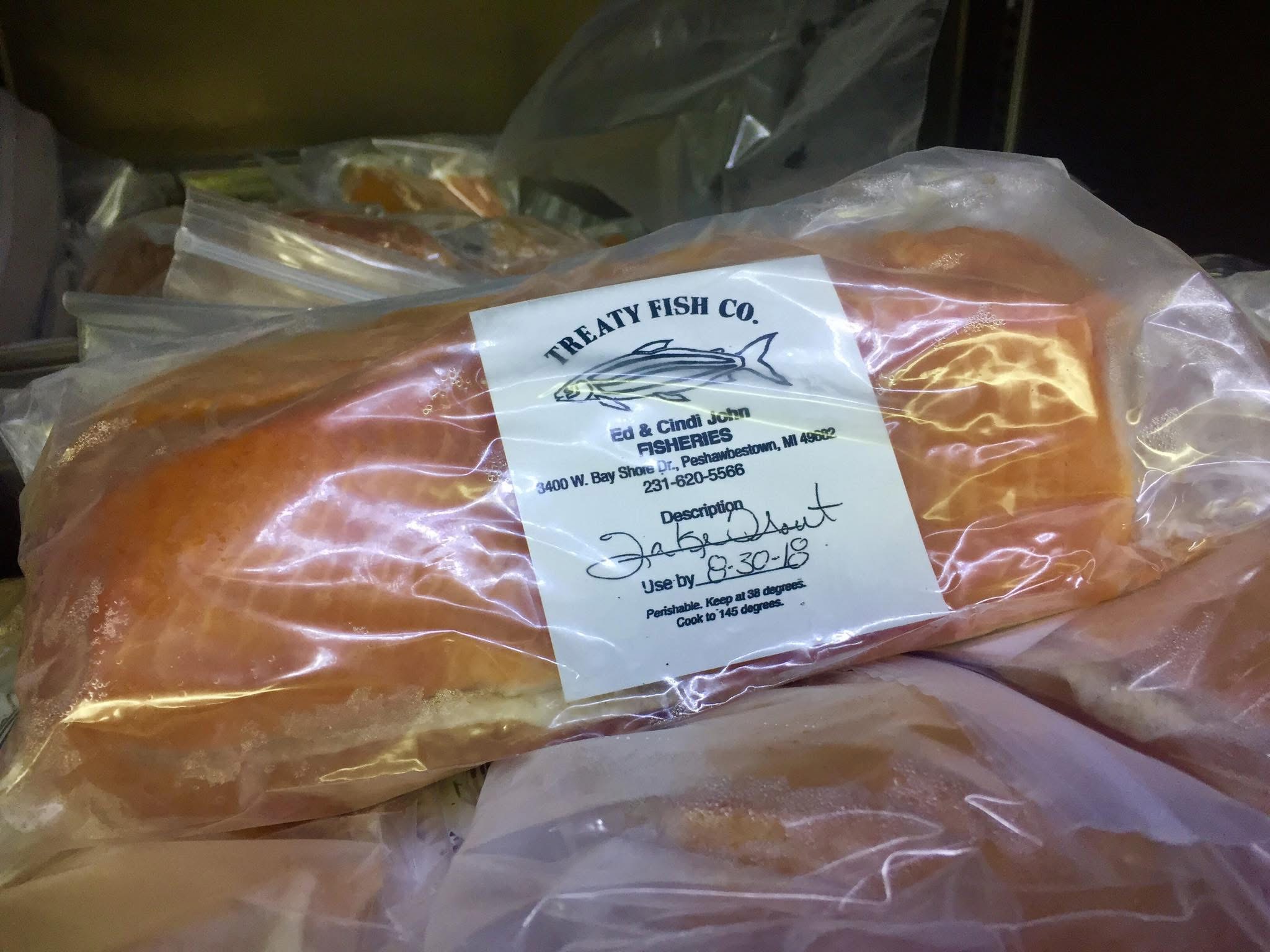 a packaged lake trout filet