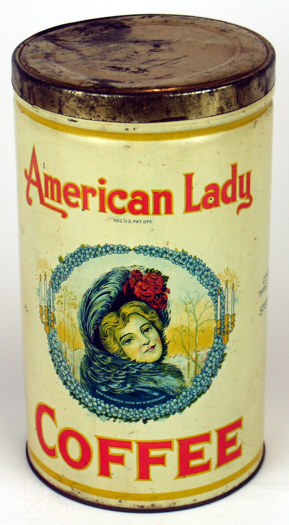 American Lady coffee tin, St. Louis, Missouri, c. 1910