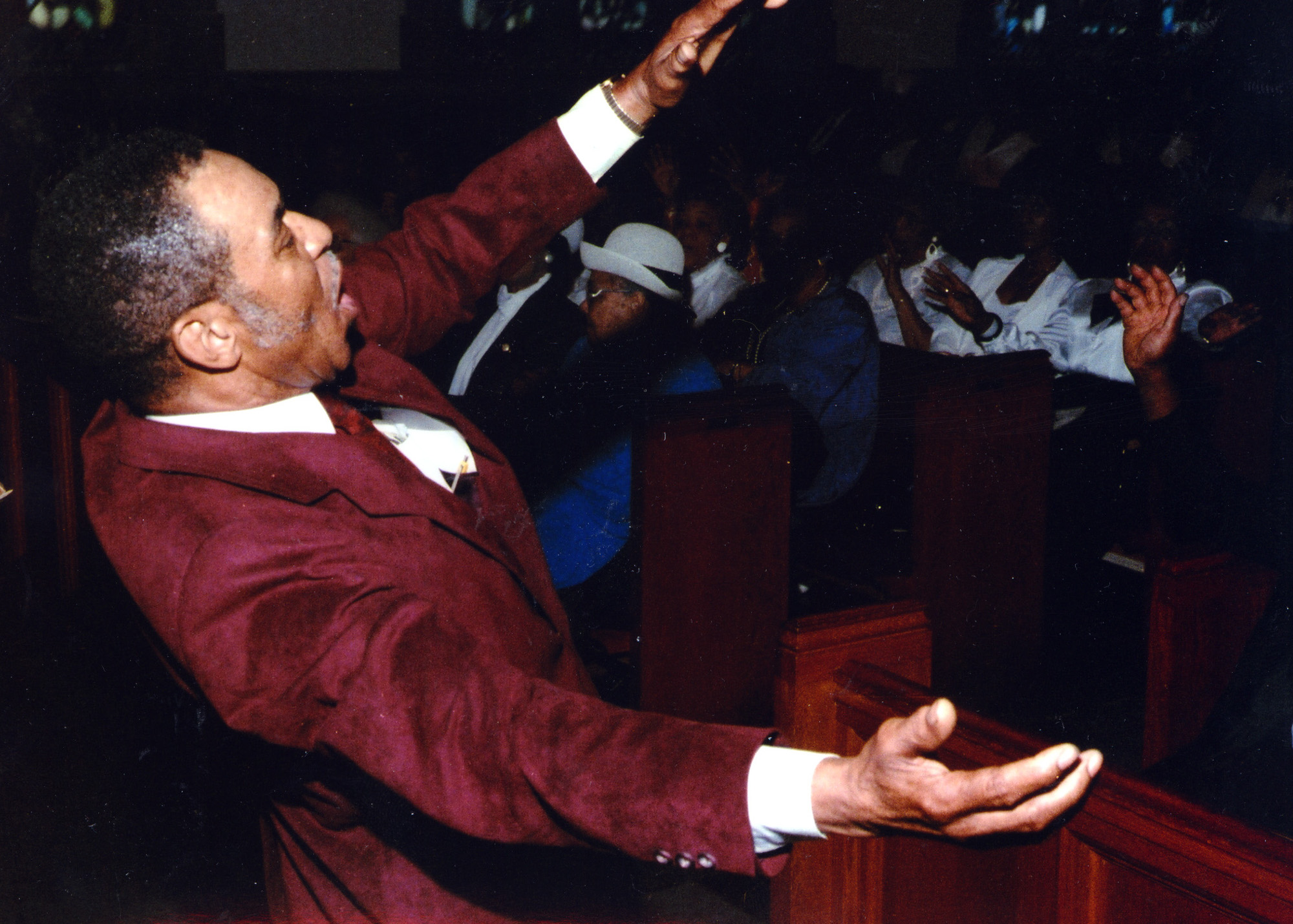 Deacon Albert Likely leading a hymn