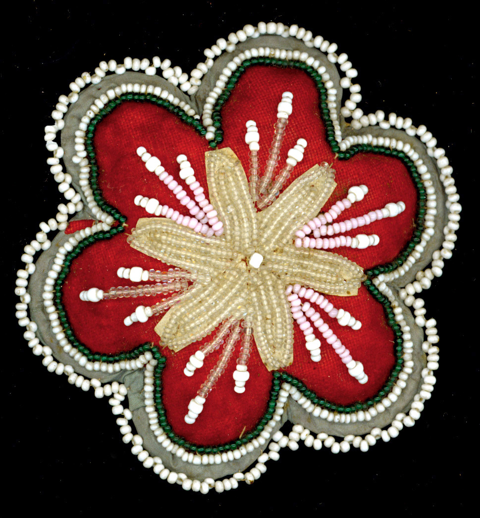 Beaded pin cushion, made by Michigan Native Americans, c. 1900.